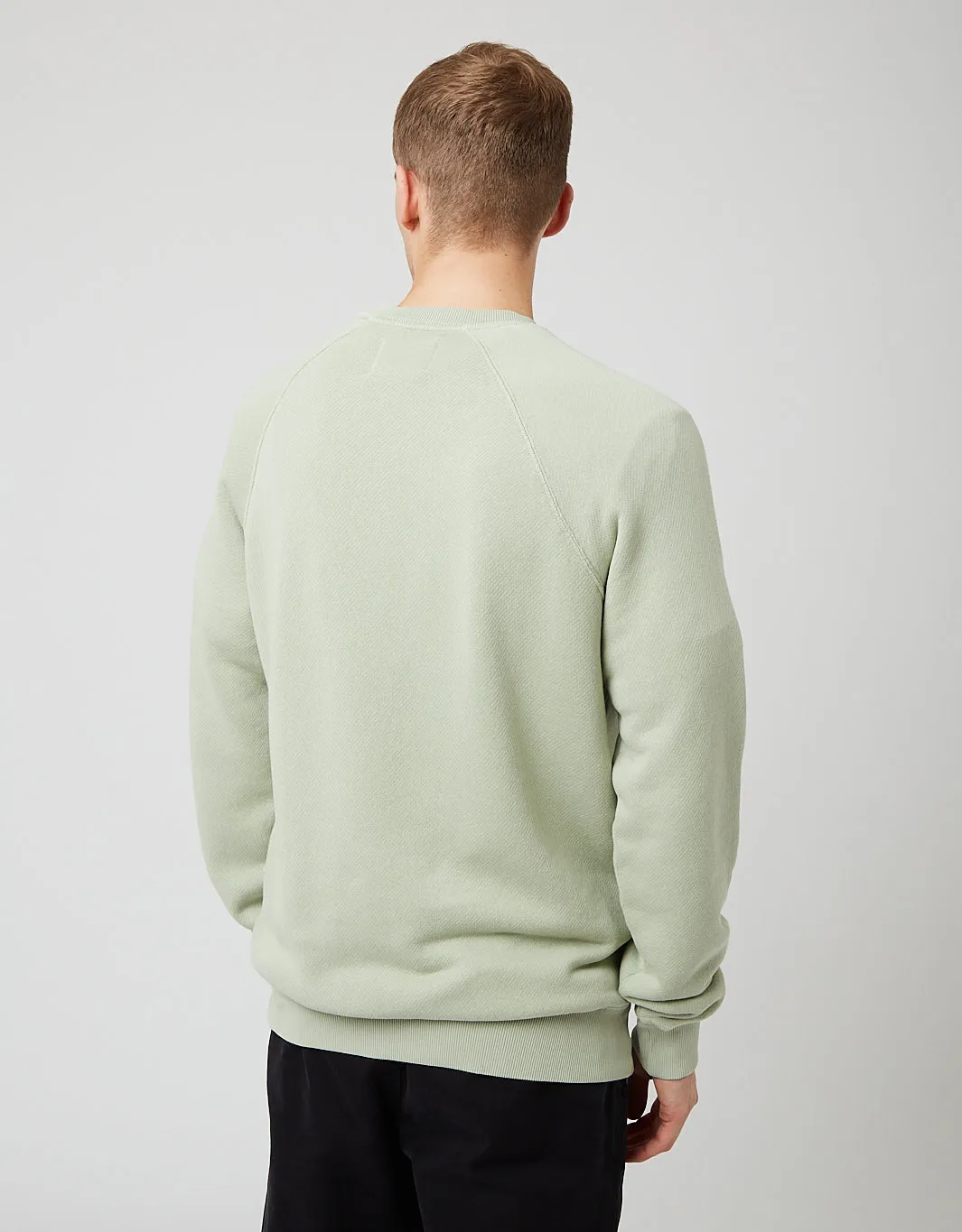 Bhode Raglan Crew Sweatshirt (Loopback) - Sage Green