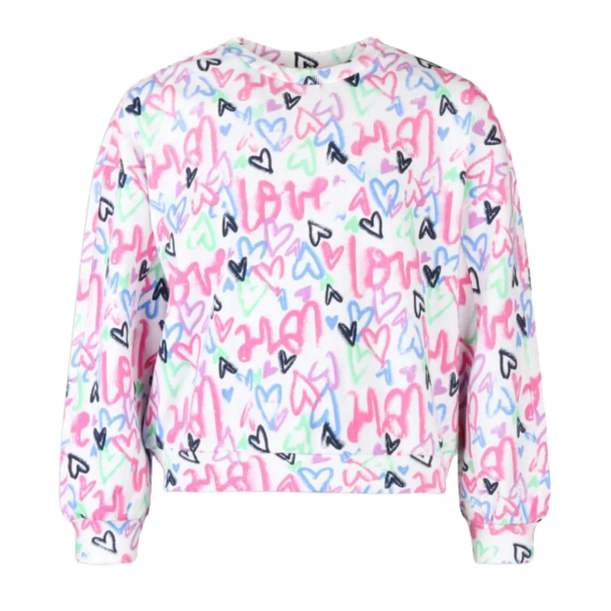 Billieblush Heart Print All-Over Sweatshirt