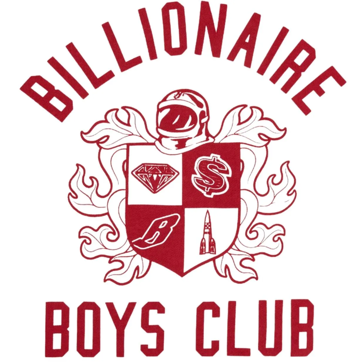 Billionaire Boys Club Crest Logo White Sweatshirt