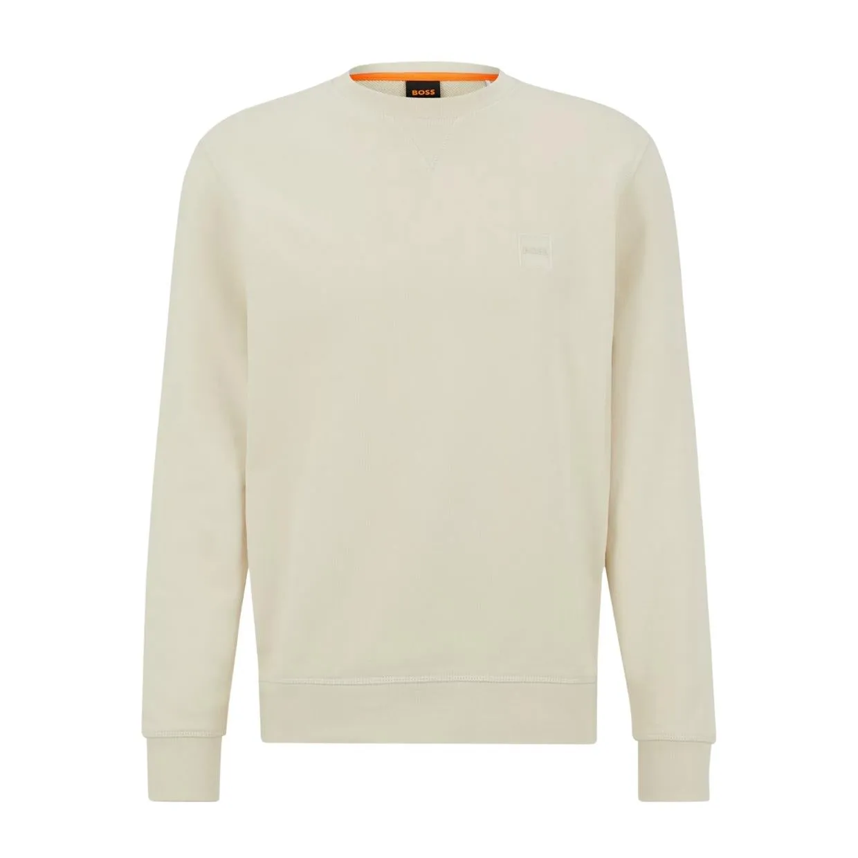 BOSS Logo Patch Westart Beige Sweatshirt