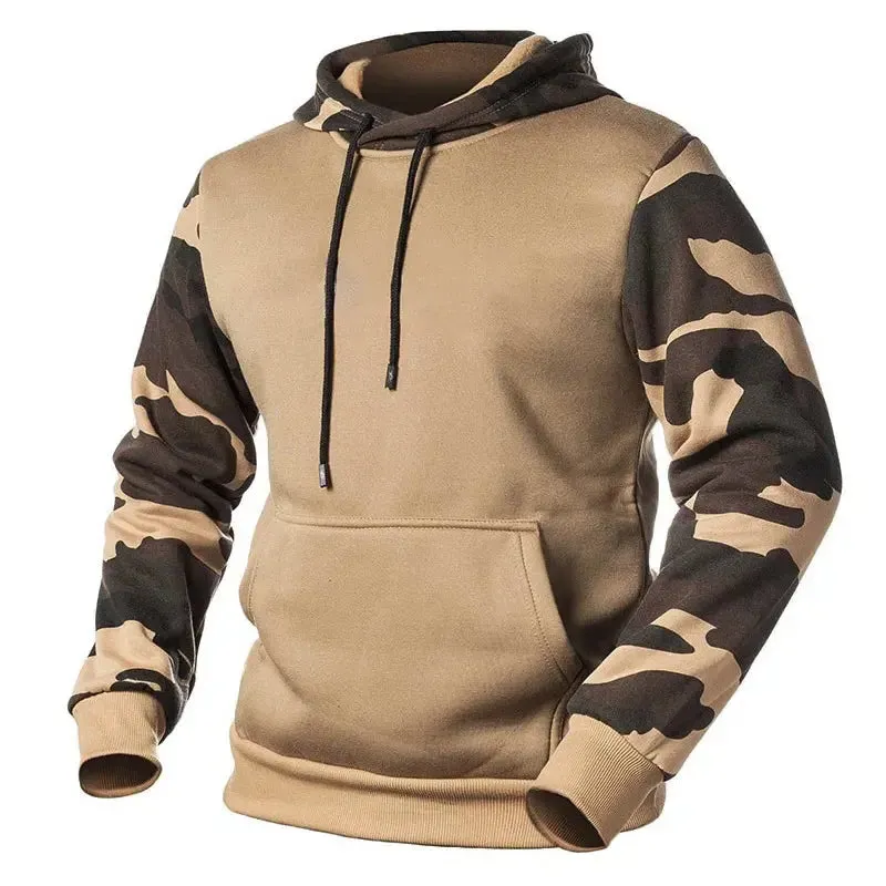 Camouflage Hoodies Men's Fashion Sweatshirt Male Camo Hooded Hip Autumn Winter Hoodie Men's Fleece Outwear Coats US/EUR Size