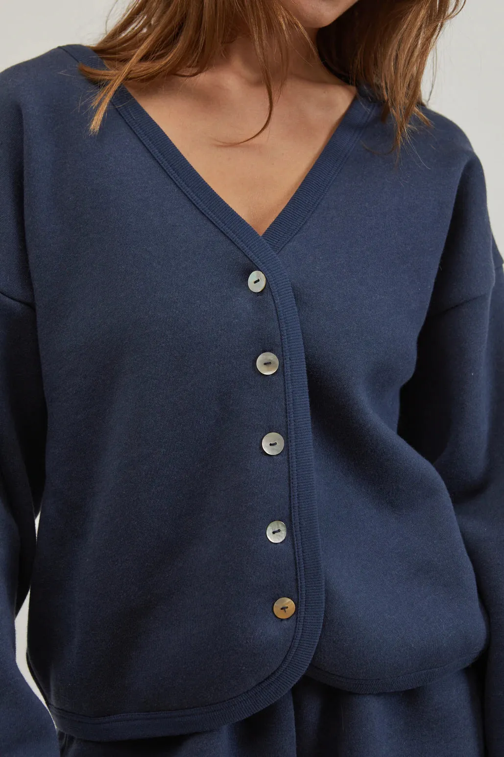 Eco-Fleece Cardigan Midnight