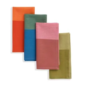 Hand-woven Chic Two-Tone Napkins, Set of 4