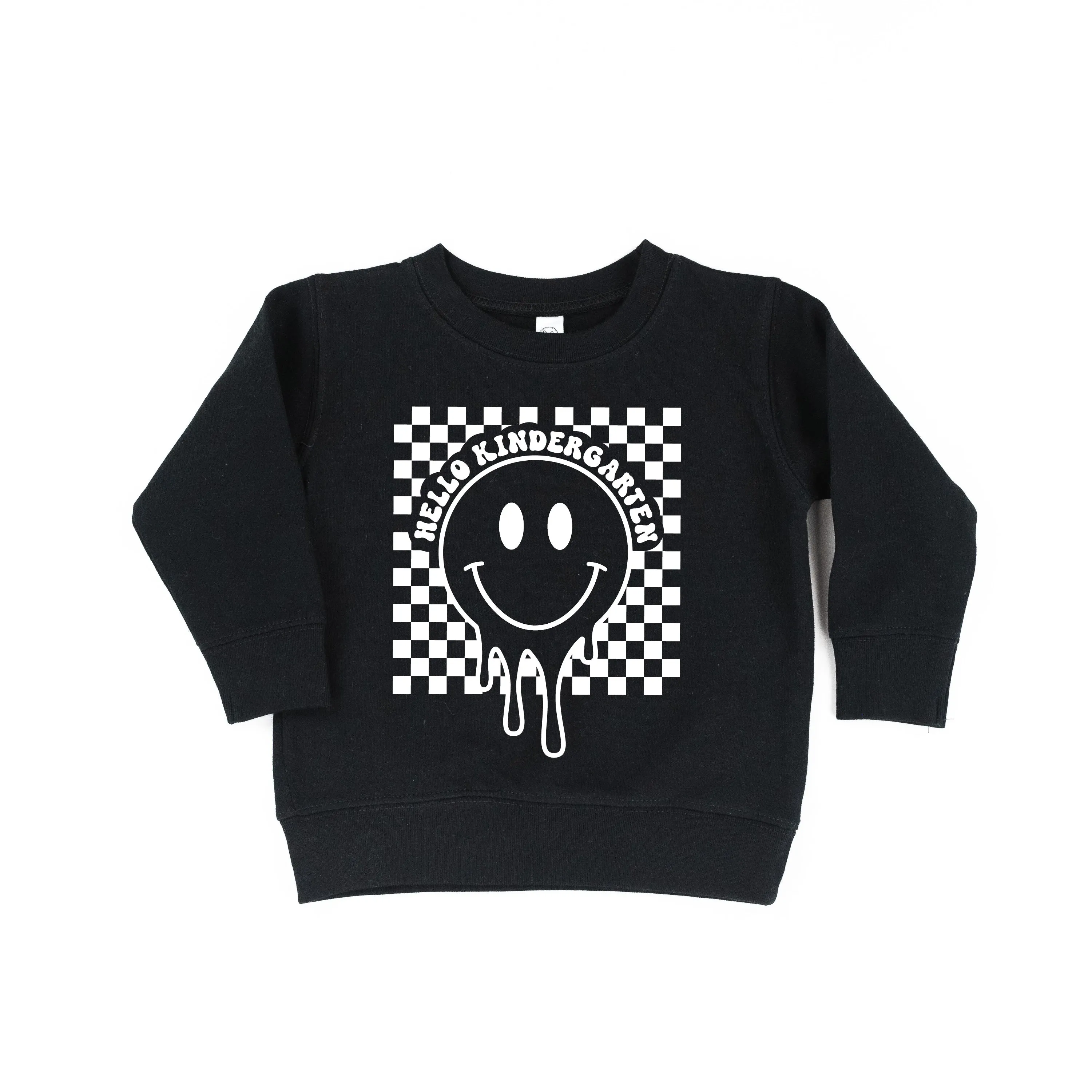 Hello Kindergarten - Checker Smiley - Child Sweater