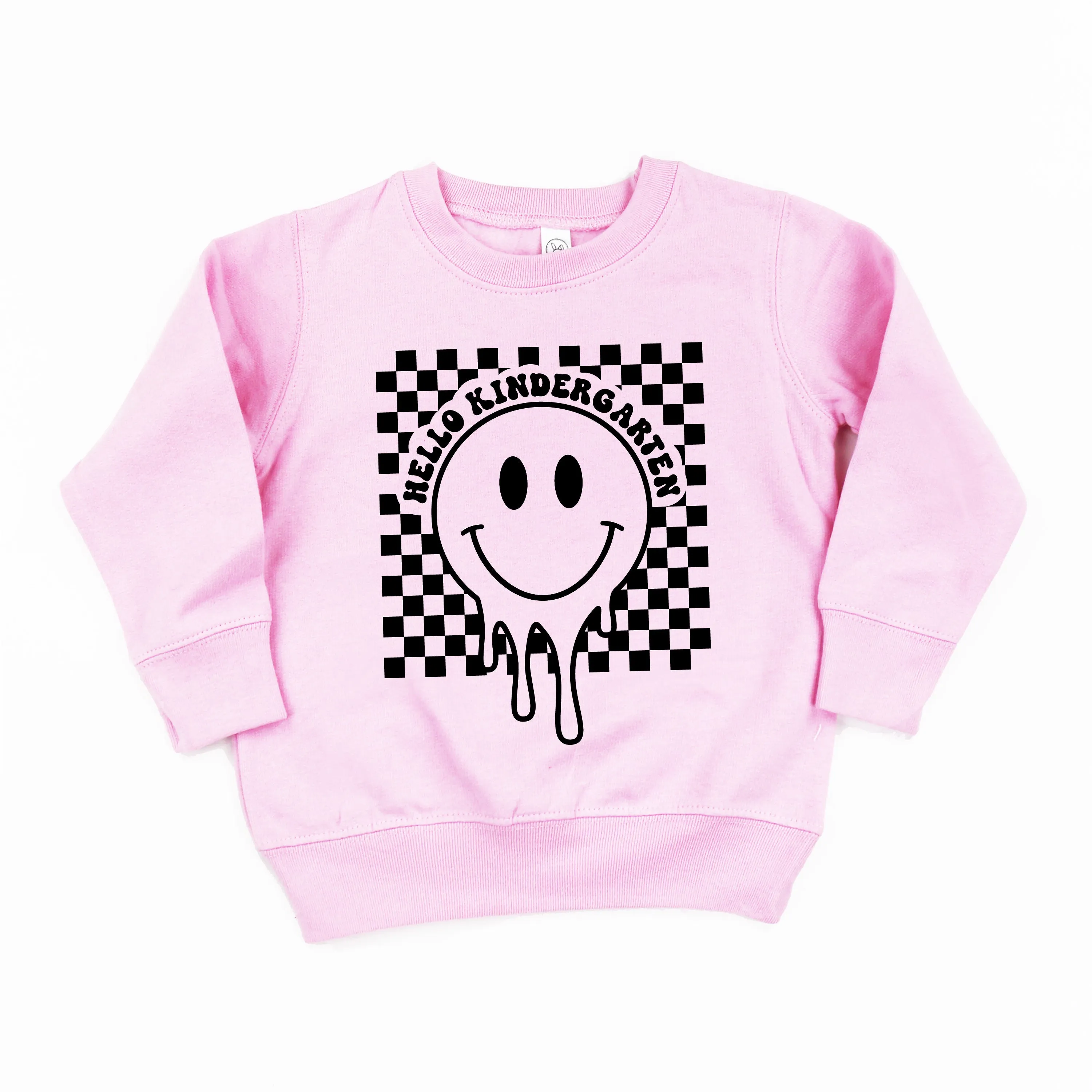 Hello Kindergarten - Checker Smiley - Child Sweater