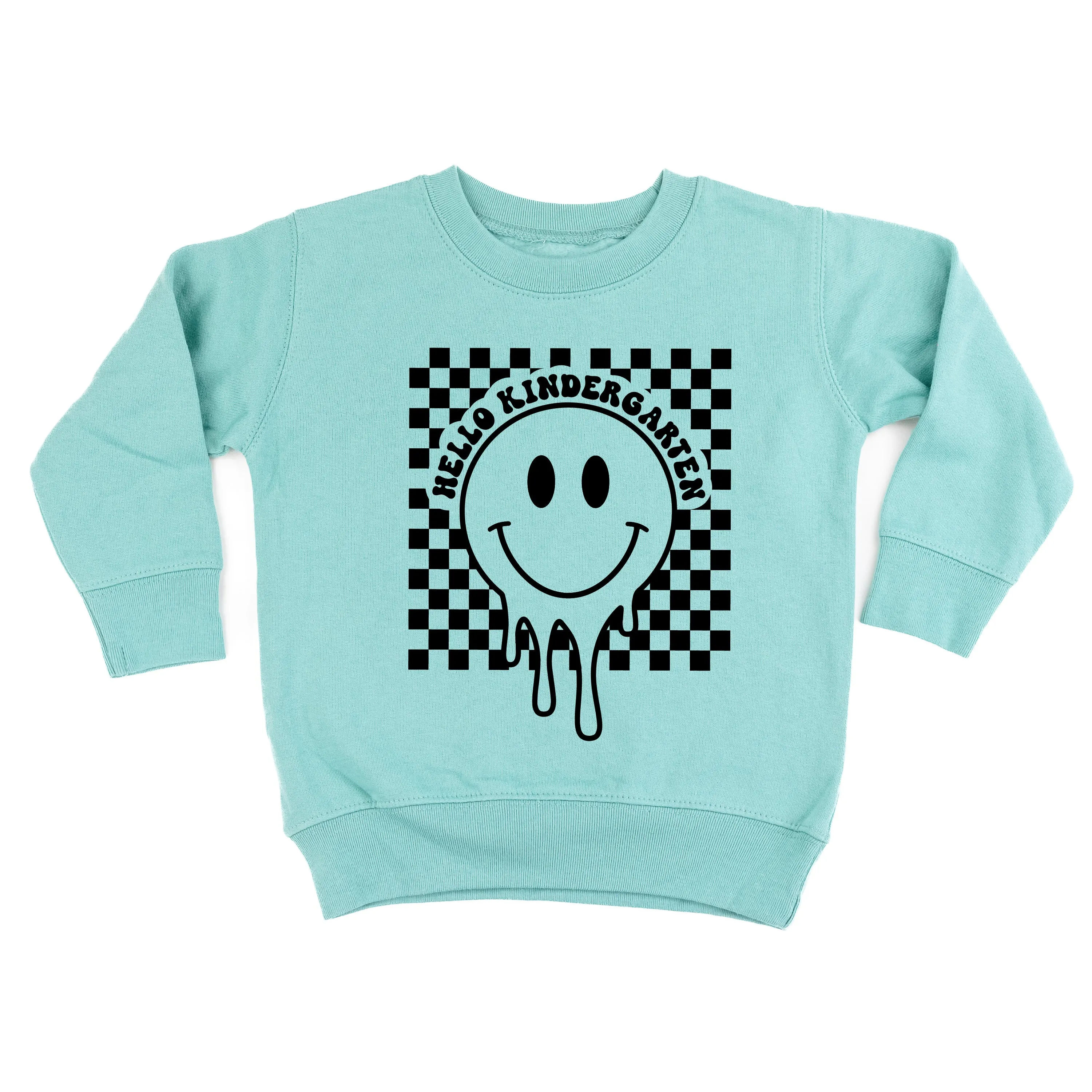 Hello Kindergarten - Checker Smiley - Child Sweater