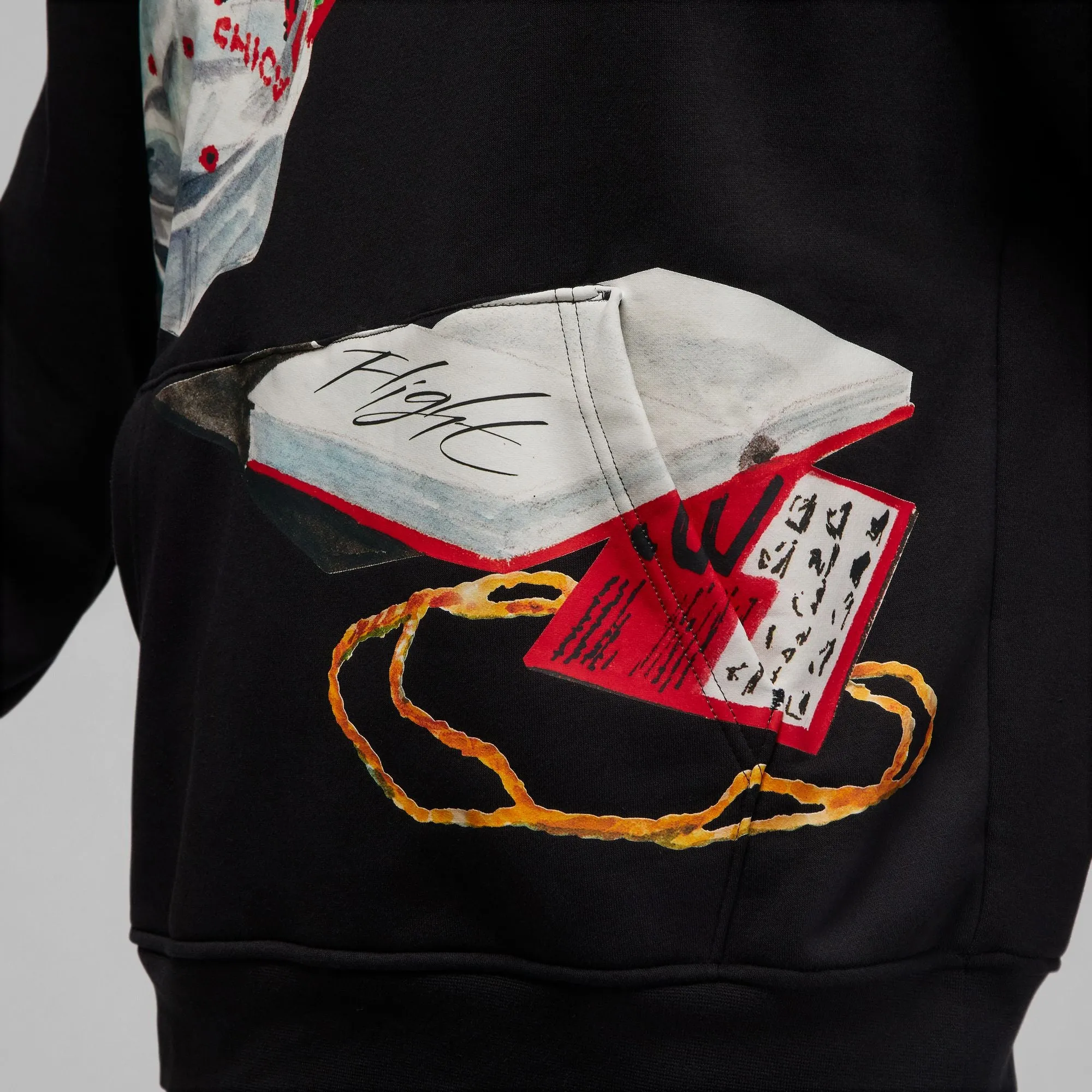 Jordan Flight Artist Series Fleece Hoodie (Black/University Red)