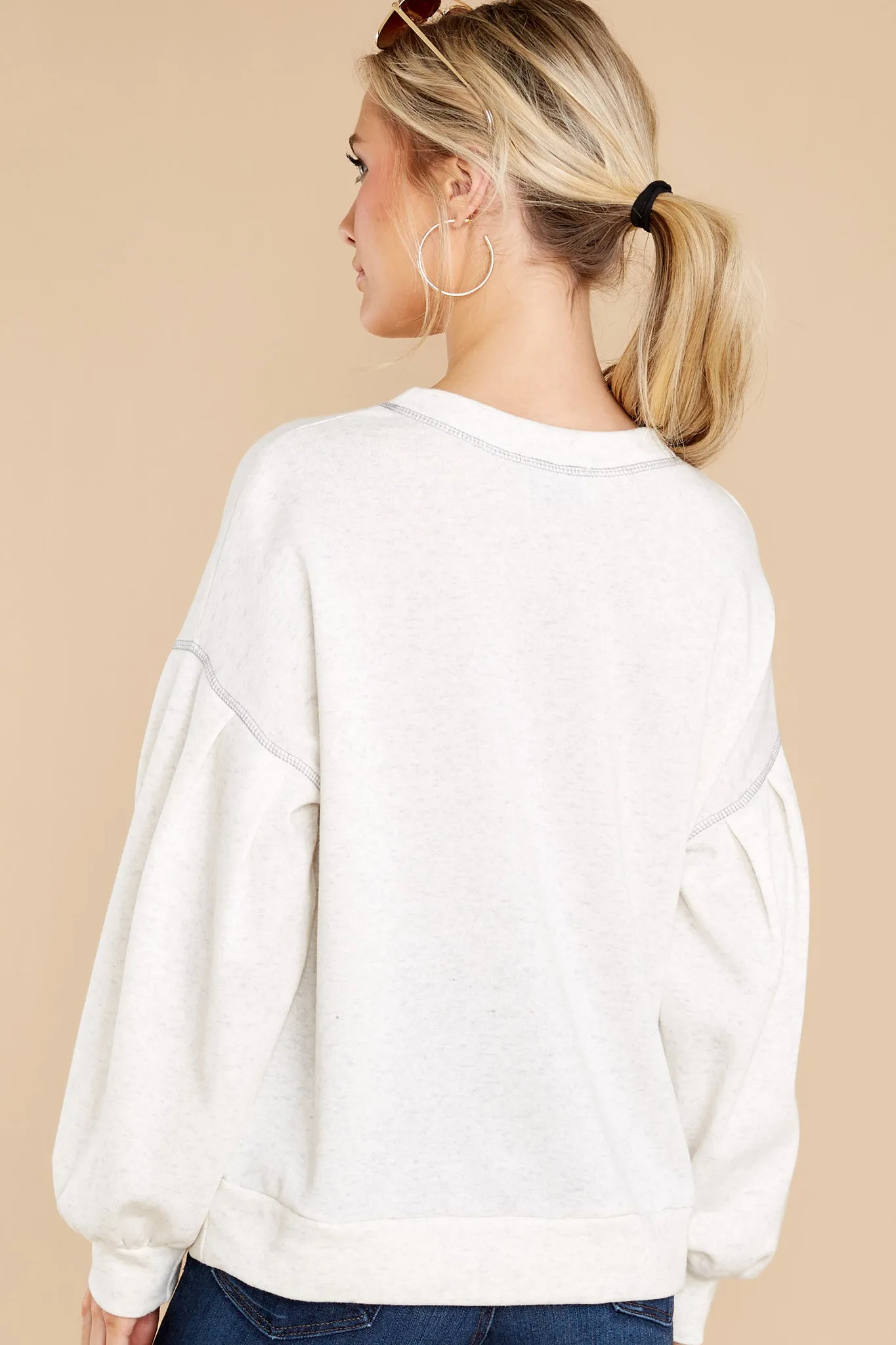 Longing To Lounge Oatmeal Sweatshirt