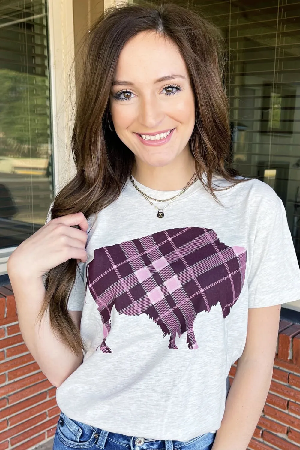 Mauve and Maroon Plaid Buffalo Tee for WT...or not