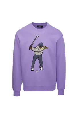 Men's Core Fleece Crew Swingman Paisley Purple