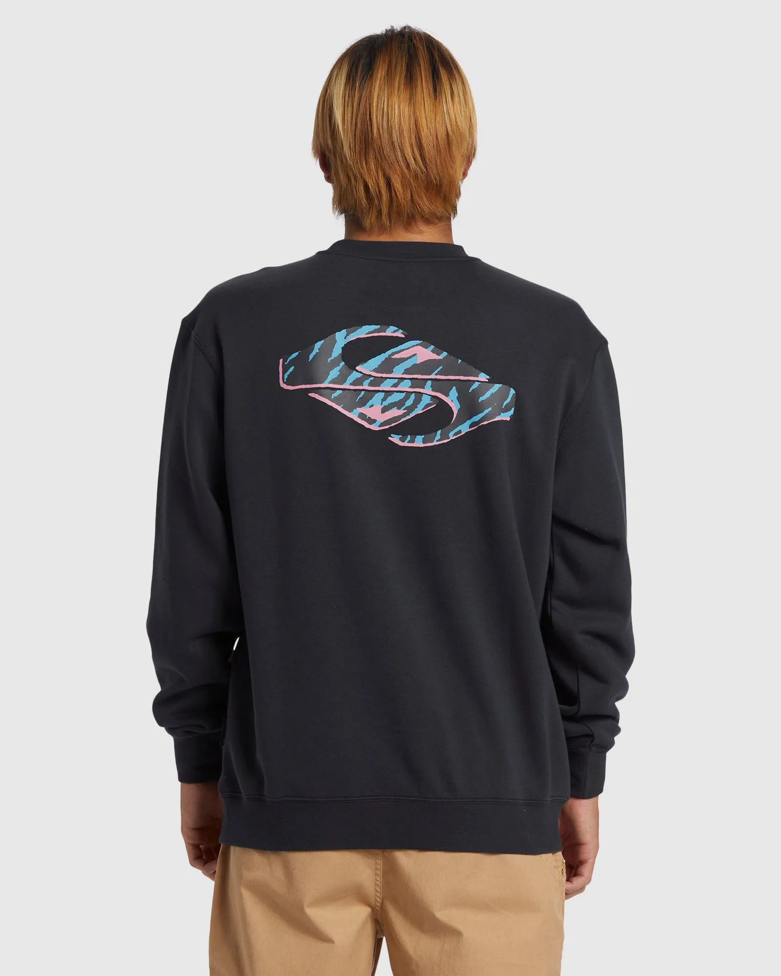 Mens Graphic Mix Pullover Sweatshirt