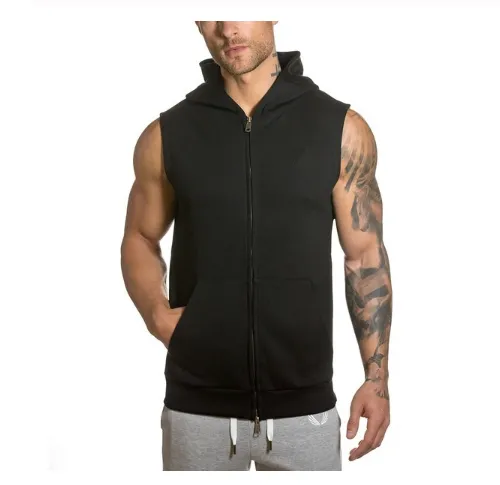 Men's Lace Hooded Plain Cardigan Sweatshirt