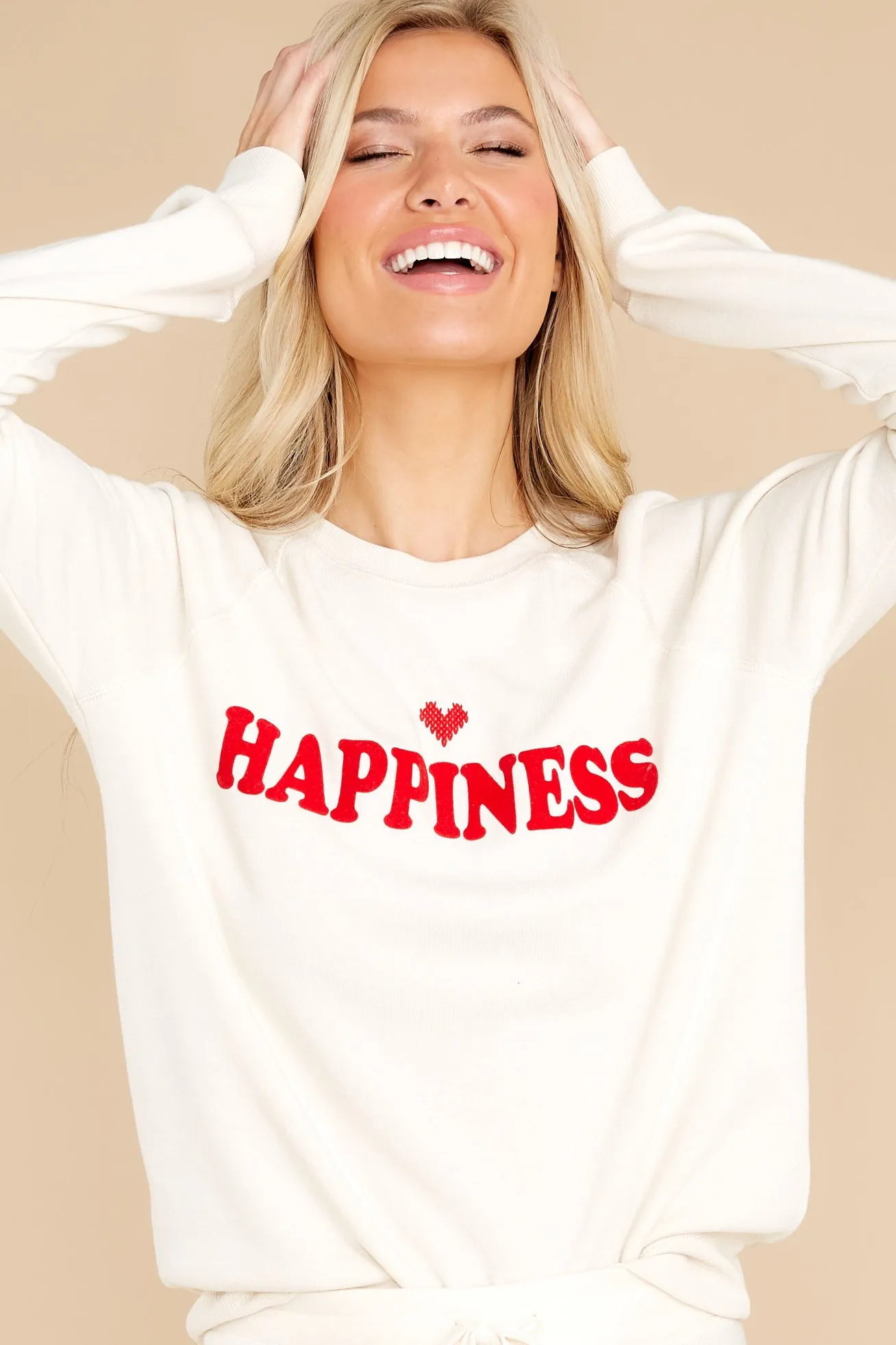 Oh Happy Day Ivory Sweatshirt