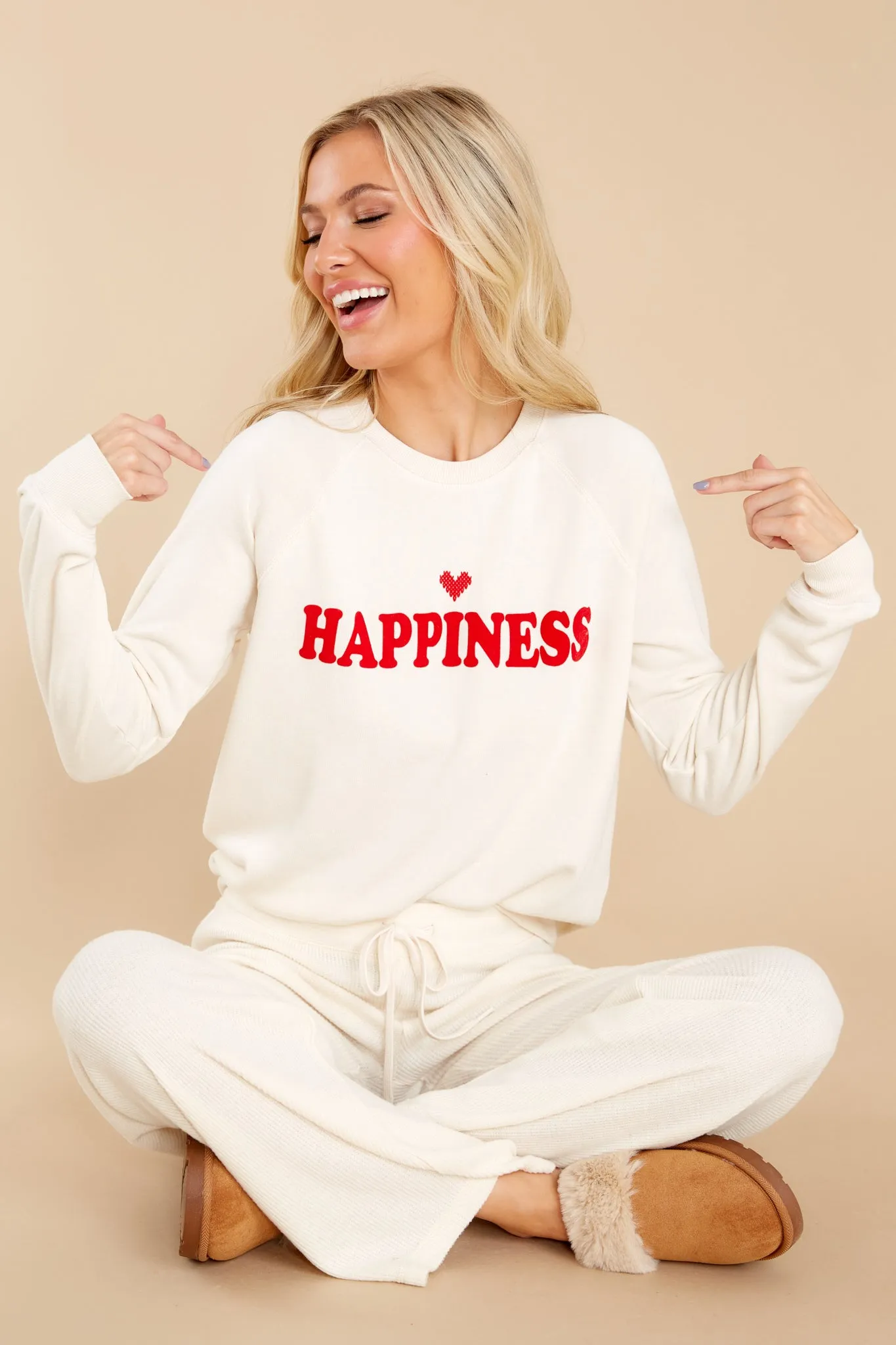 Oh Happy Day Ivory Sweatshirt