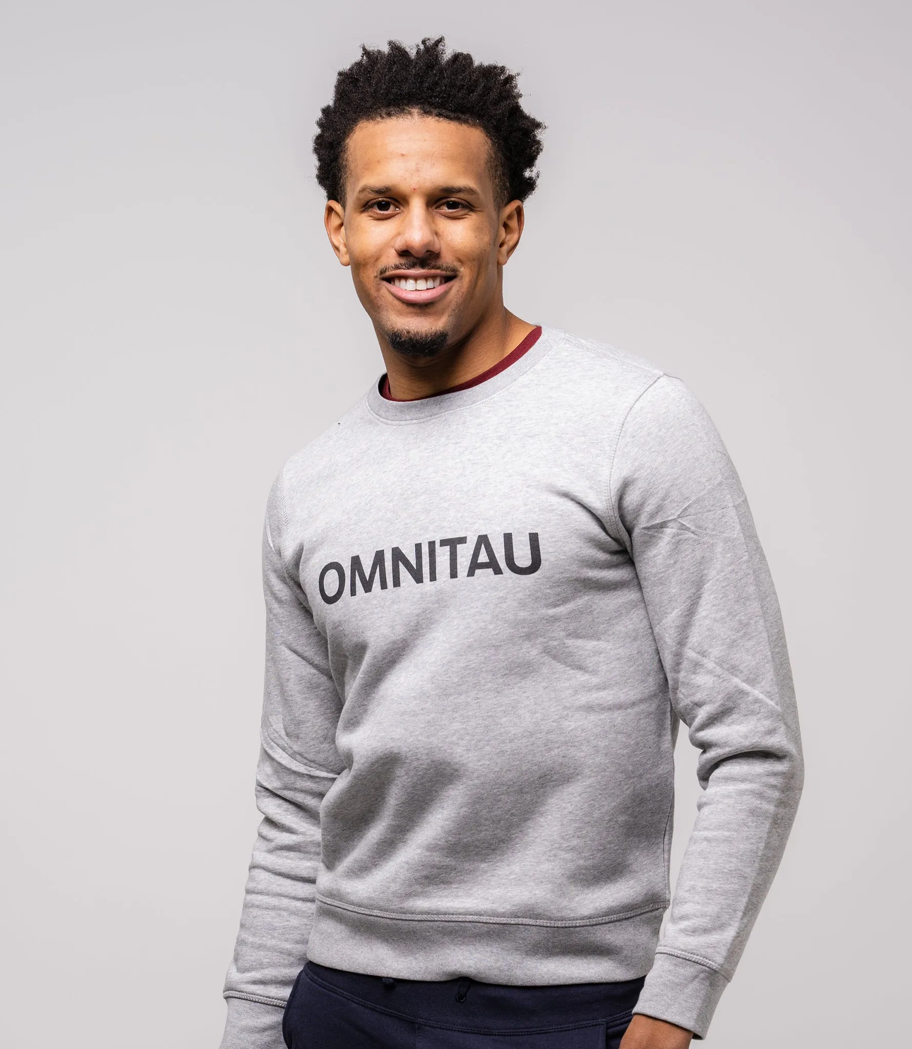 Omnitau Men's OmniX Organic Cotton Crew Neck Omni Sweatshirt - Heather Grey