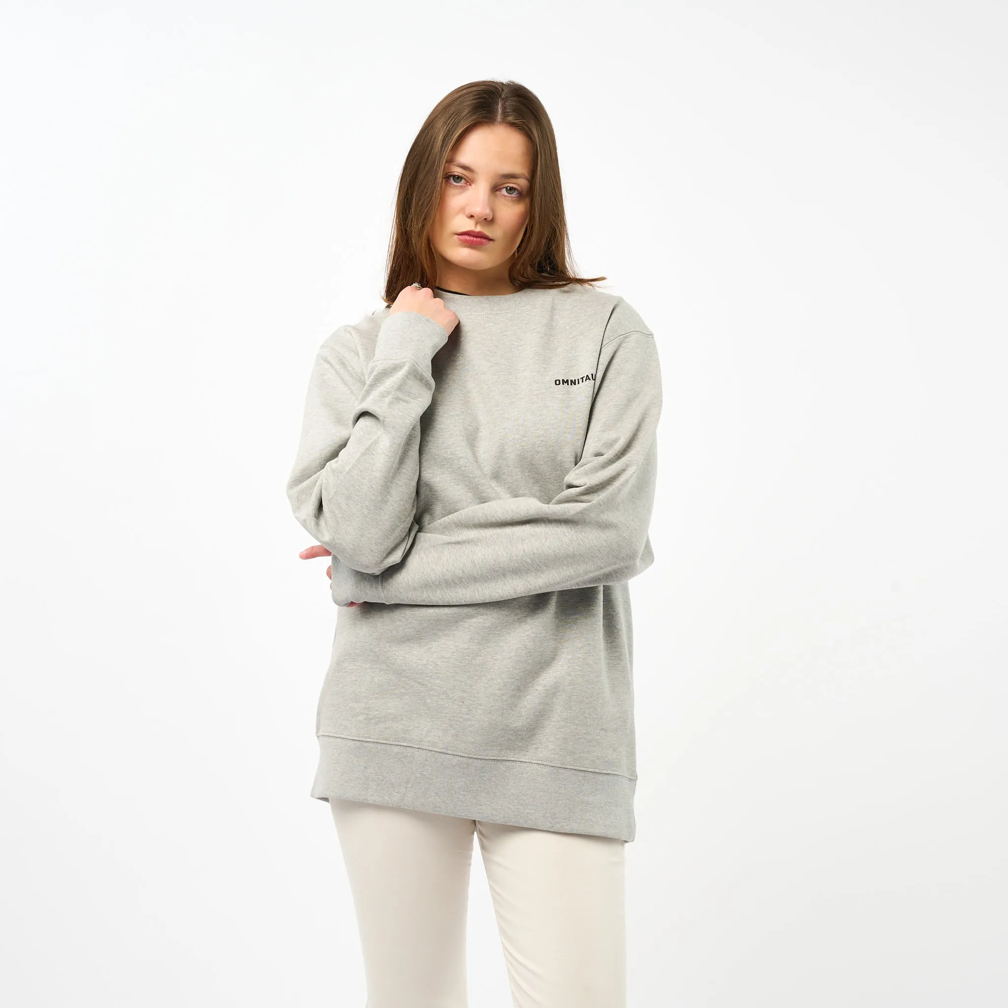 Omnitau Women's Muir Organic Cotton Medium Fit Sweatshirt - Heather Grey