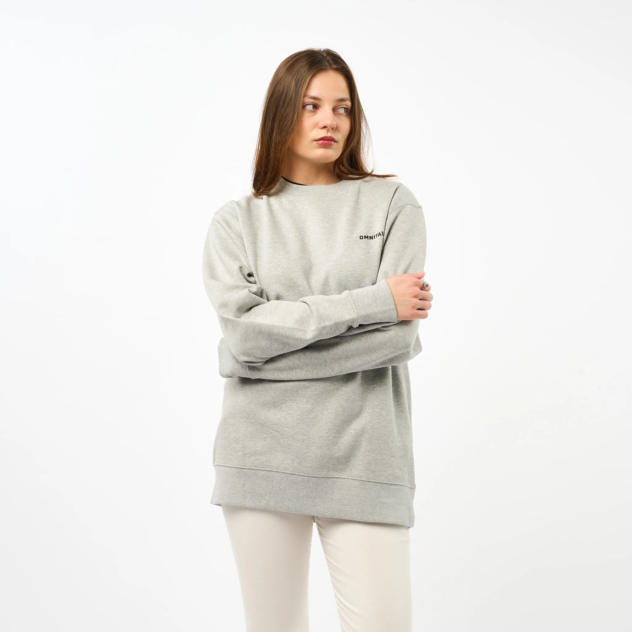 Omnitau Women's Muir Organic Cotton Medium Fit Sweatshirt - Heather Grey