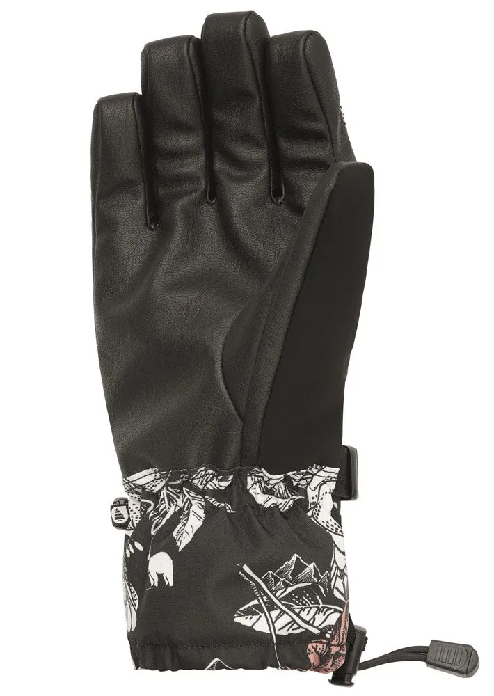 Picture Palmer Women's Gloves Peonies Black