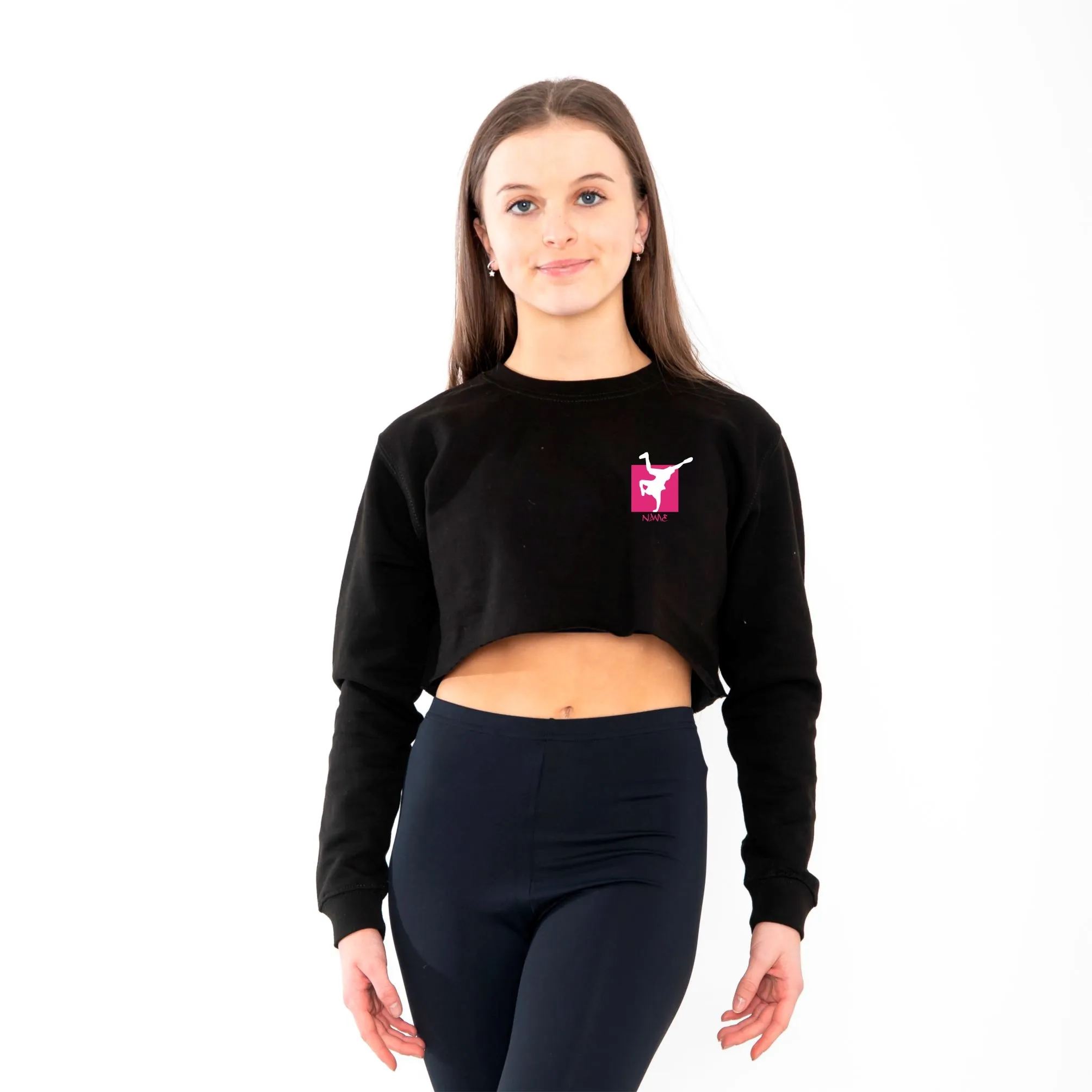 Spotlight Dance Studios Kids Raw Cropped Sweatshirt