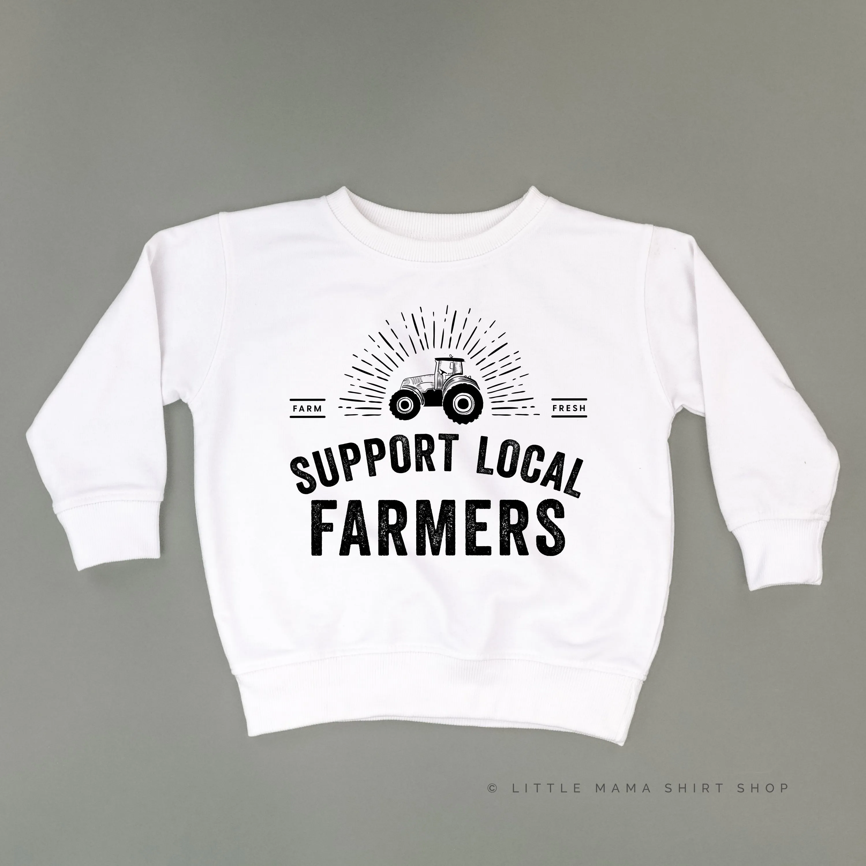 Support Local Farmers - Distressed Design - Child Sweater