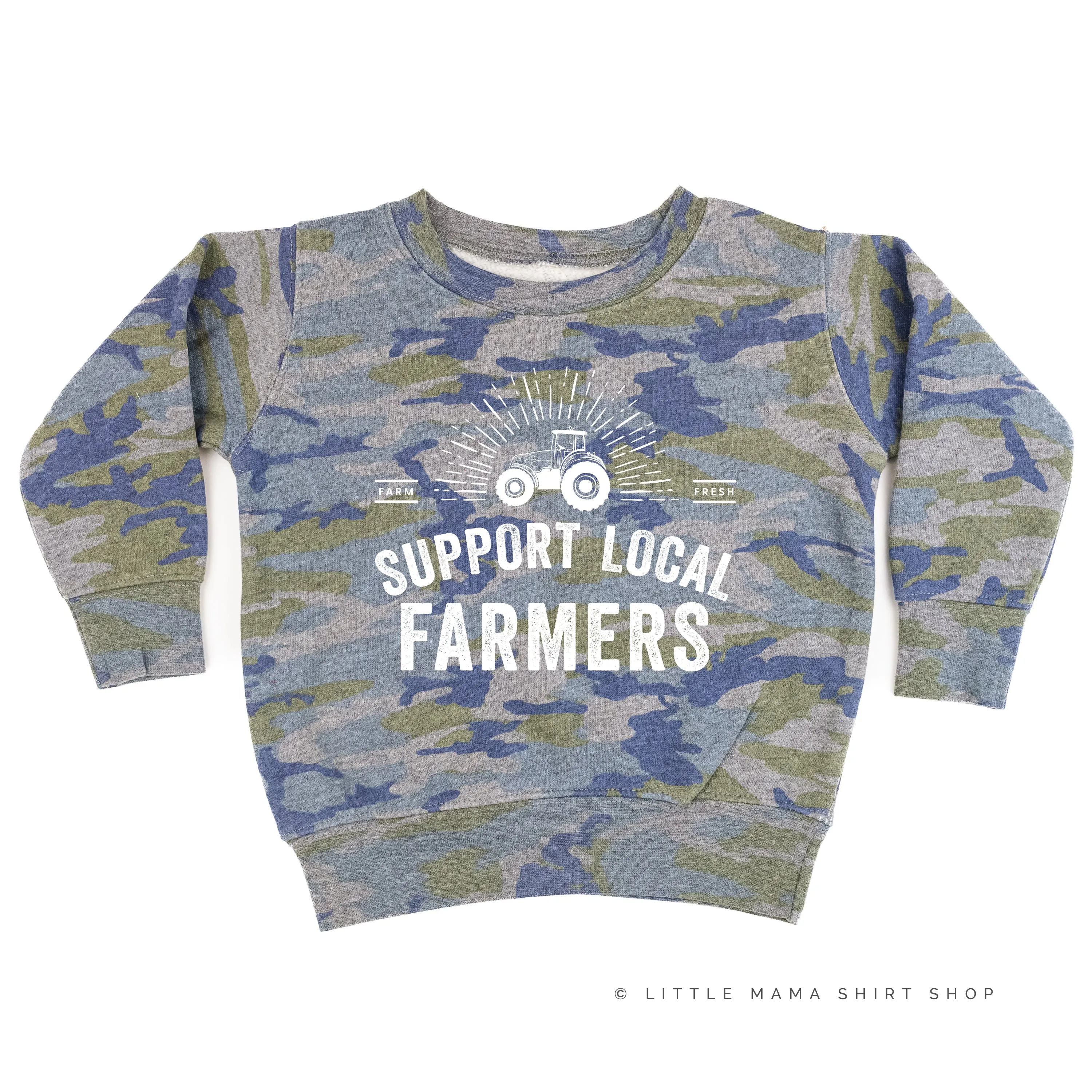 Support Local Farmers - Distressed Design - Child Sweater