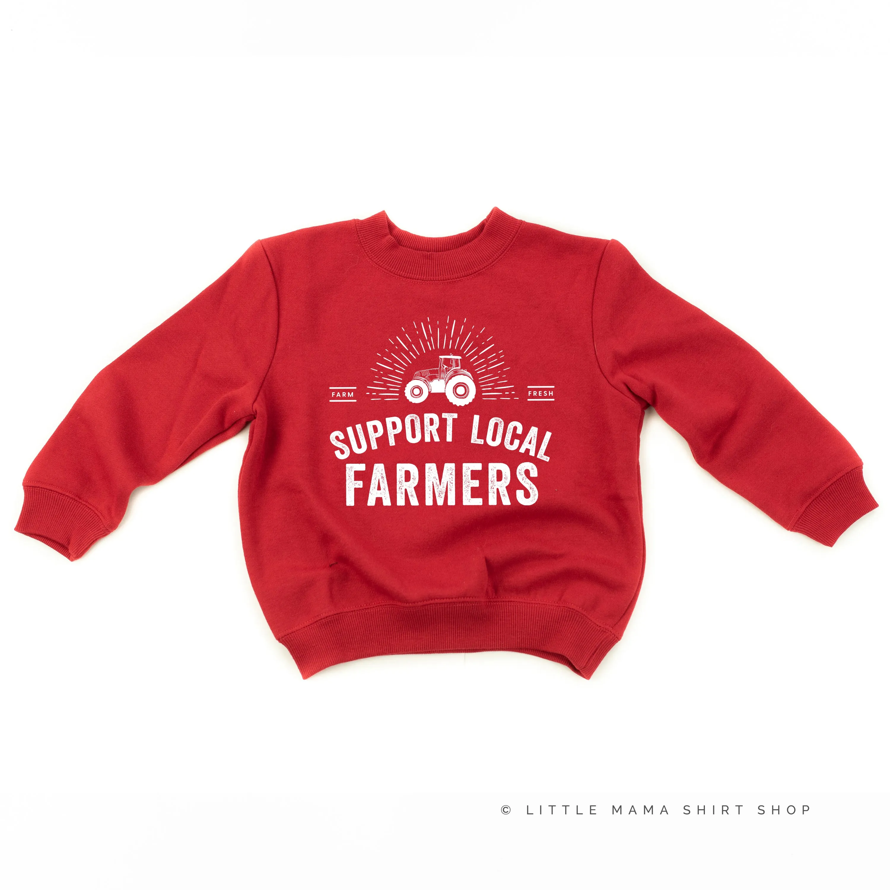 Support Local Farmers - Distressed Design - Child Sweater