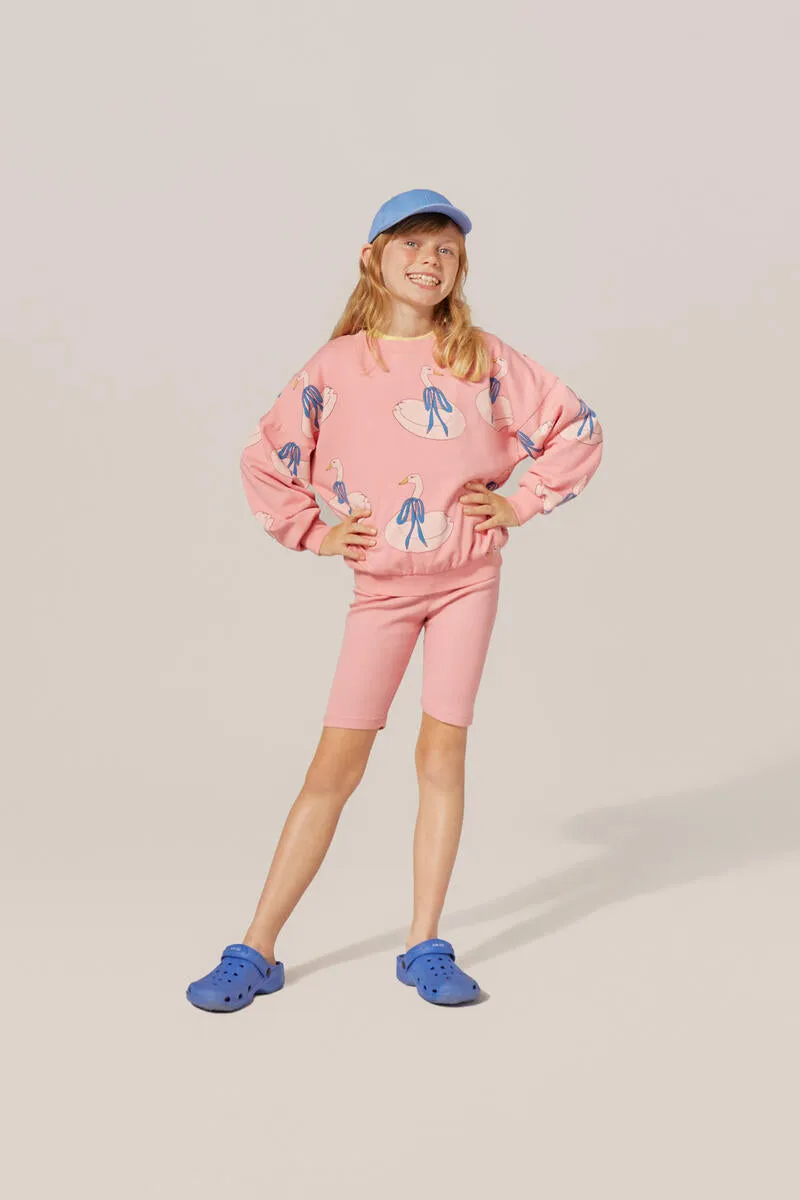 Swans Allover Oversized Kids Sweatshirt