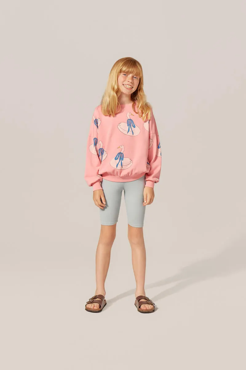 Swans Allover Oversized Kids Sweatshirt