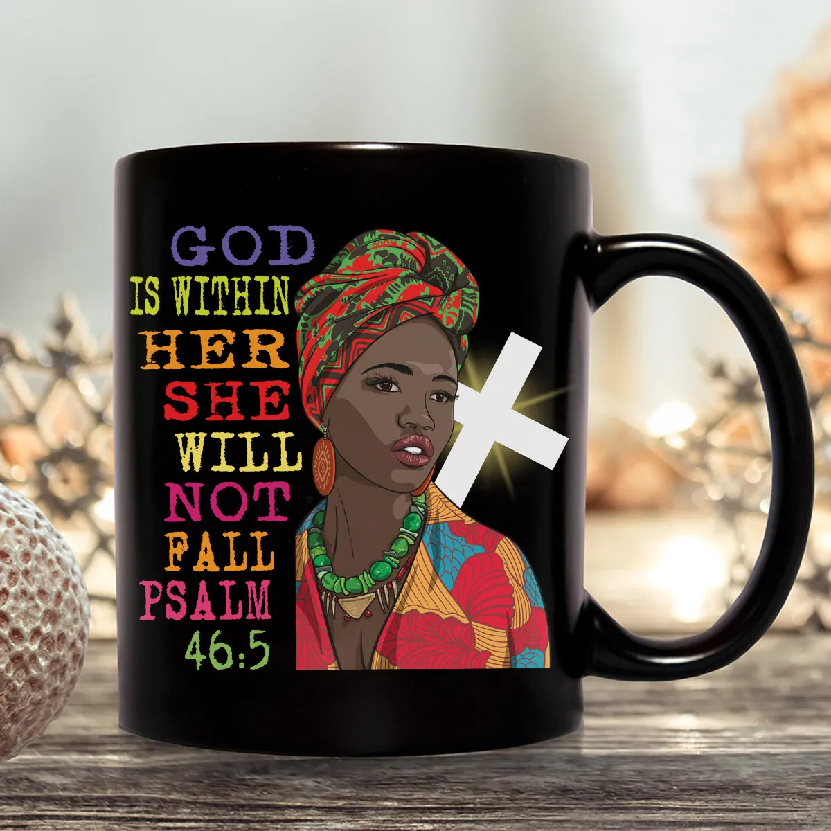 Teesdily | Christian Native African Women Casual Shirt God Is Within Her Bible Verse Sweatshirt Hoodie Mug Black Pride Month Clothing Black Girl Gifts