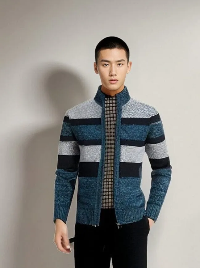 The Silas Knitted Cardigan Fleece - Multiple Colors