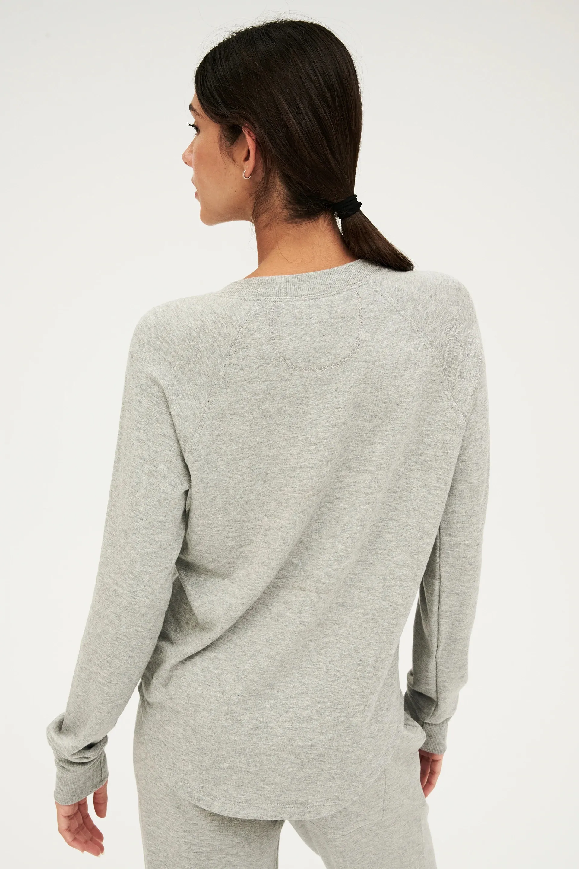 Warm Up Fleece Sweatshirt, Heather Grey