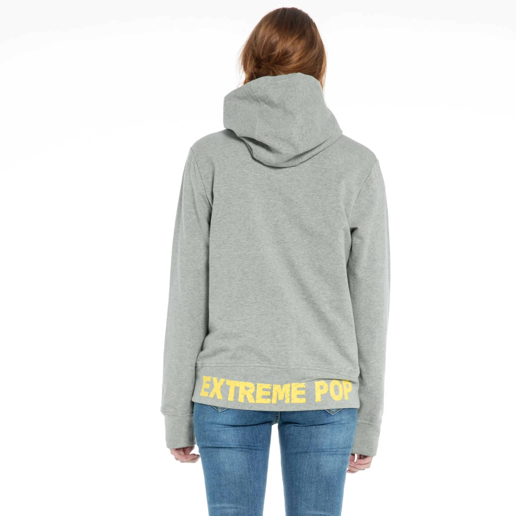 Women's  Distress Print Hoodie Sweatshirt